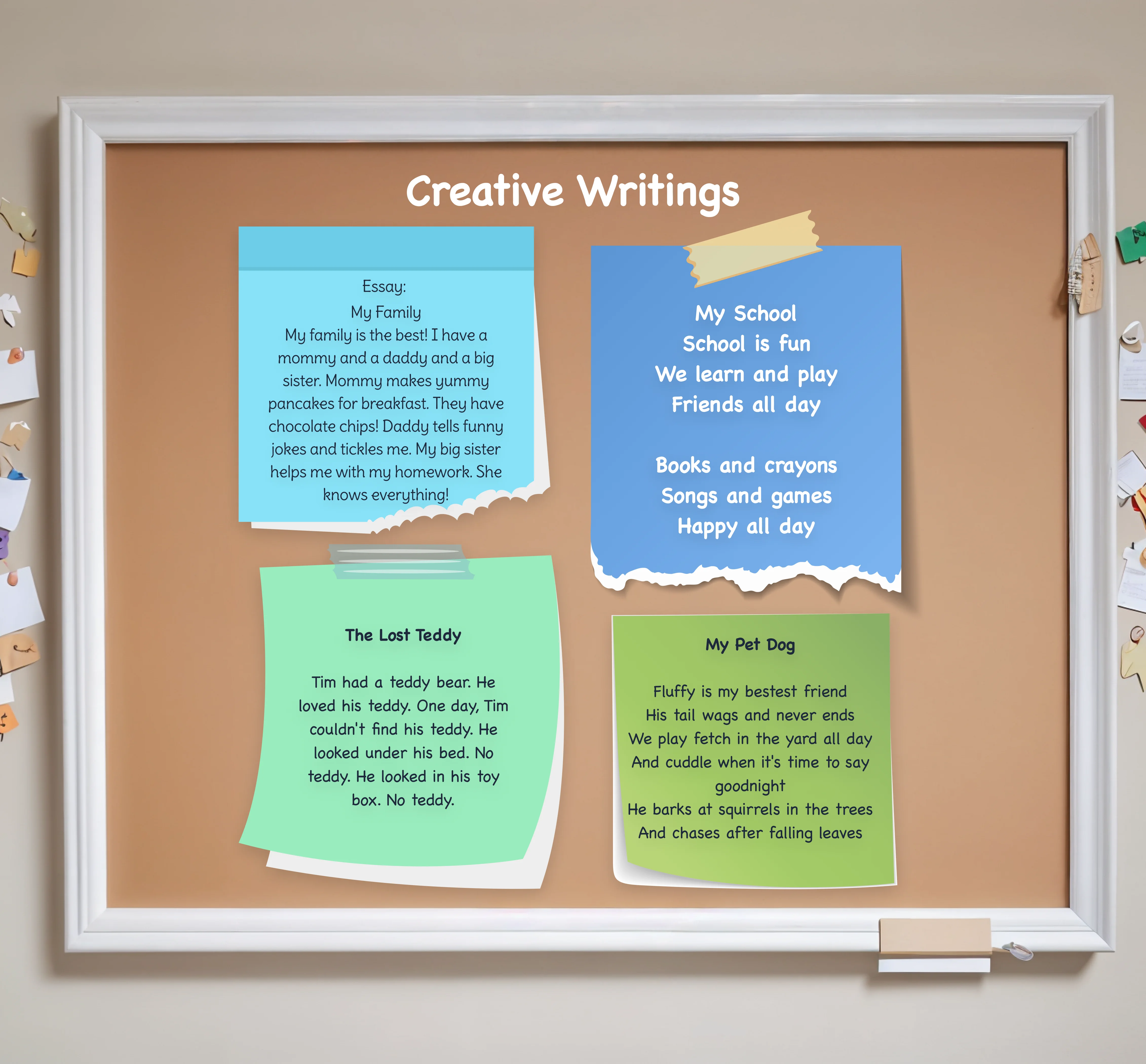 Creative writing wall class decoration ideas