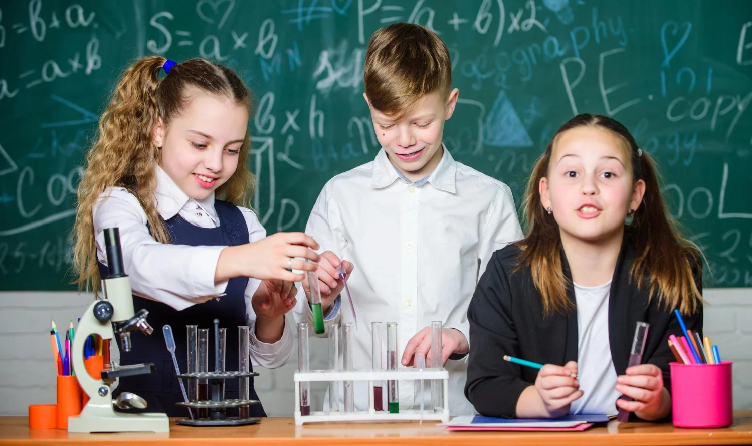 STEM activity table as part of class decoration ideas