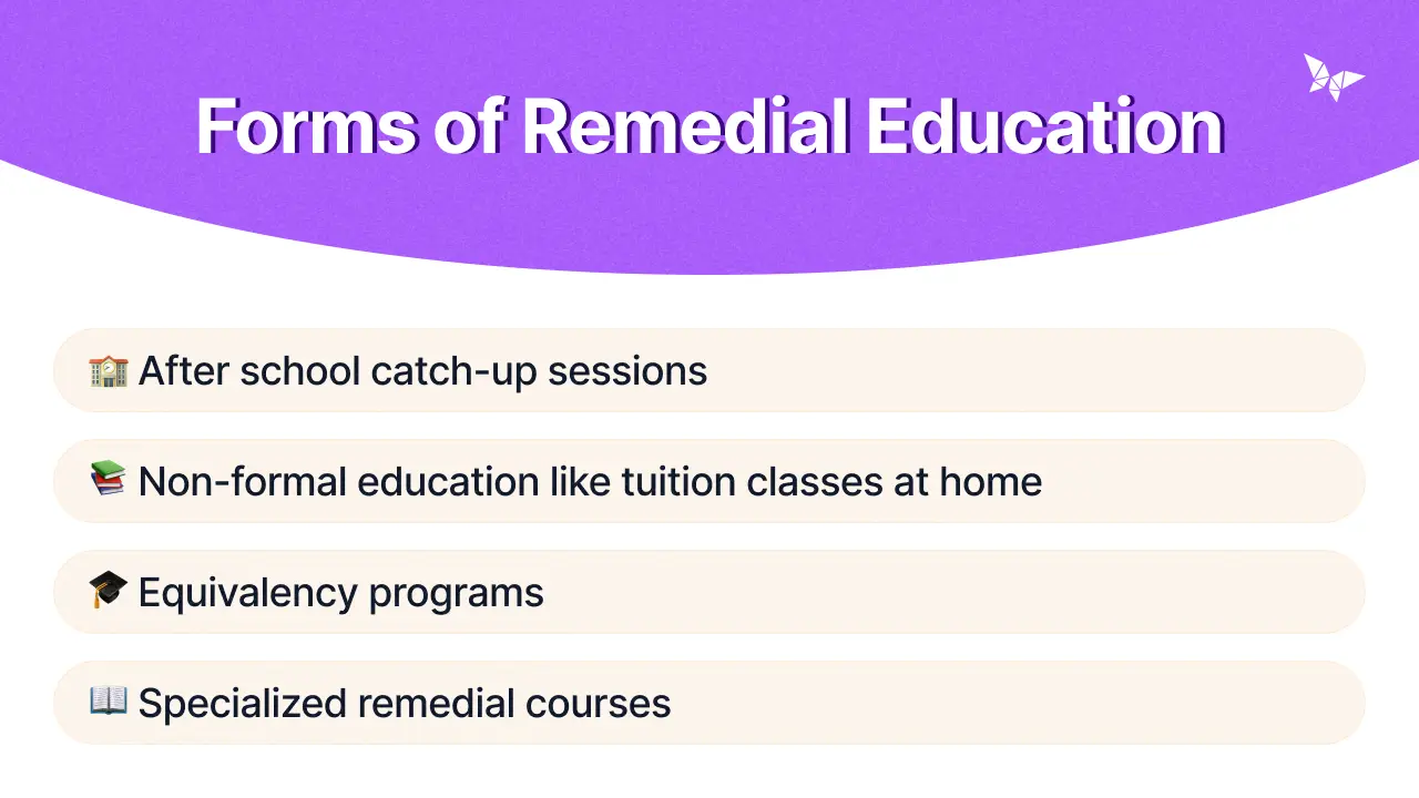 remedial classes meaning