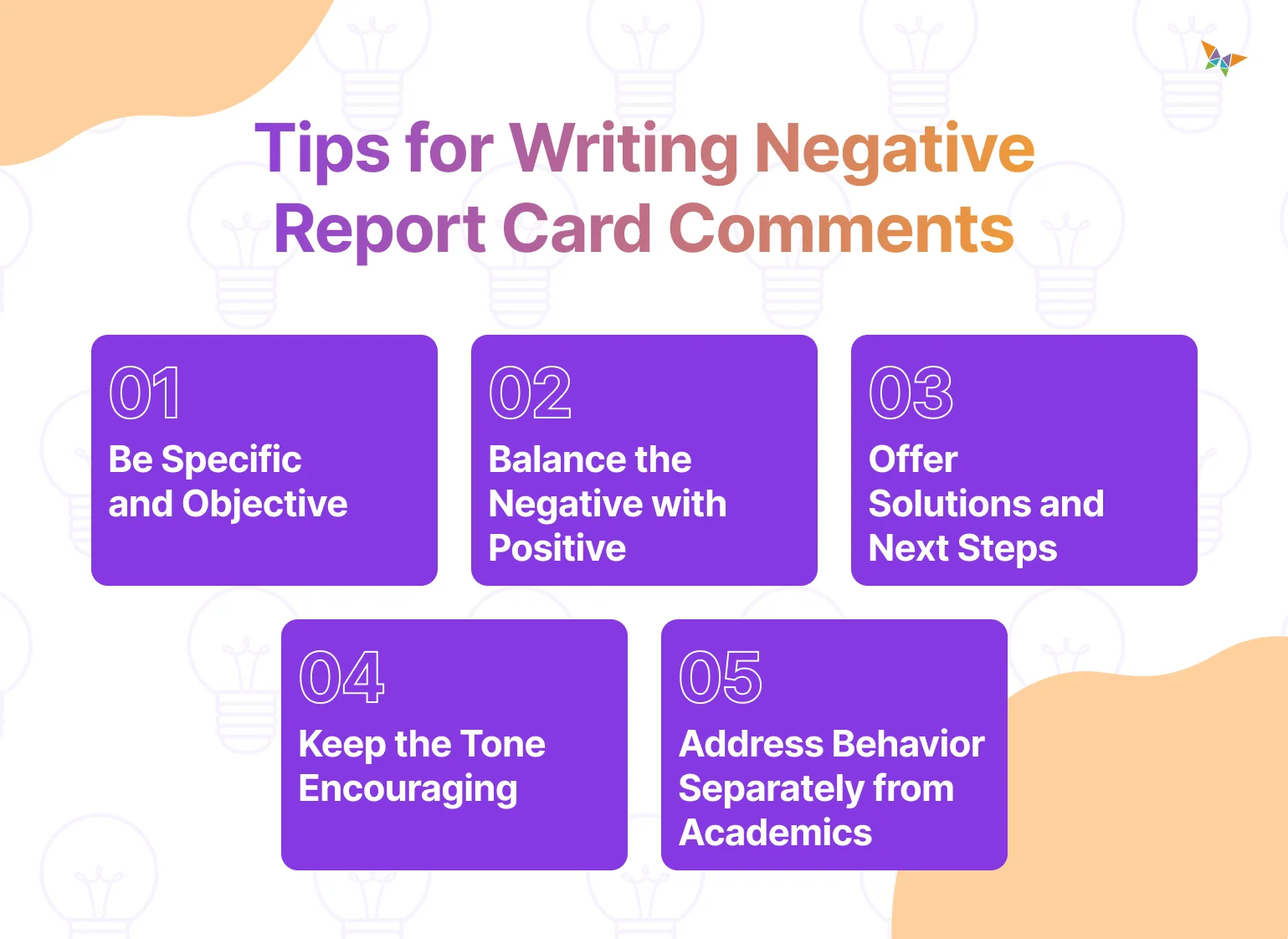 Tips for Writing Negative Report Card Comments with Examples